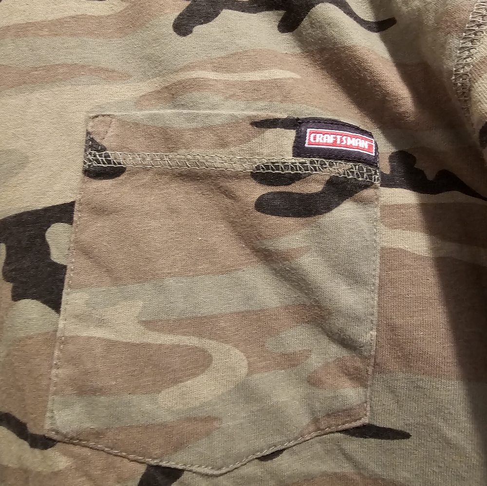 Mens Craftsman Camouflage Camo Short Sleeve Cotton T Shirt XXL - Picture 3 of 3